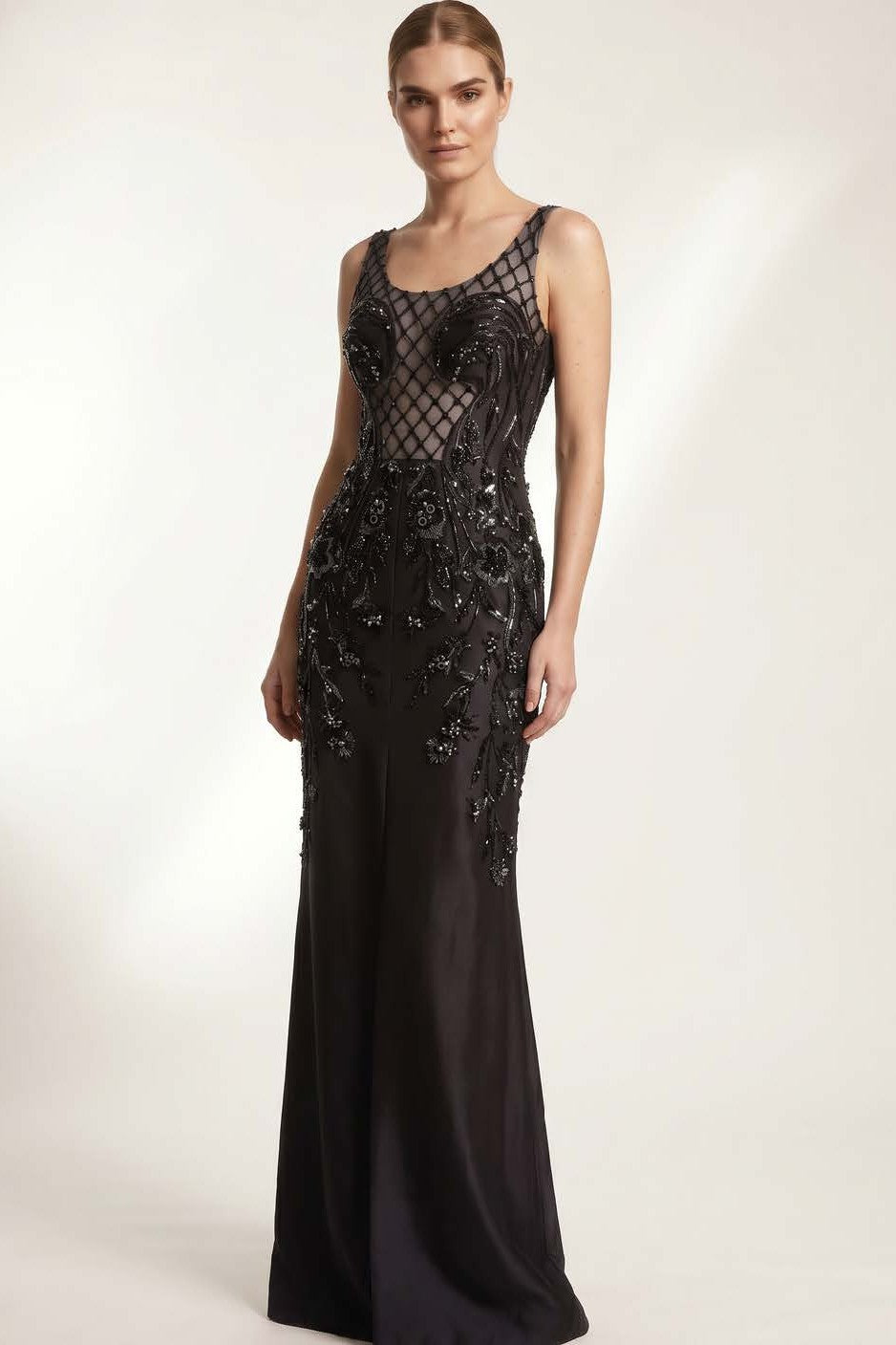 Scoop Neck Corset Gown
