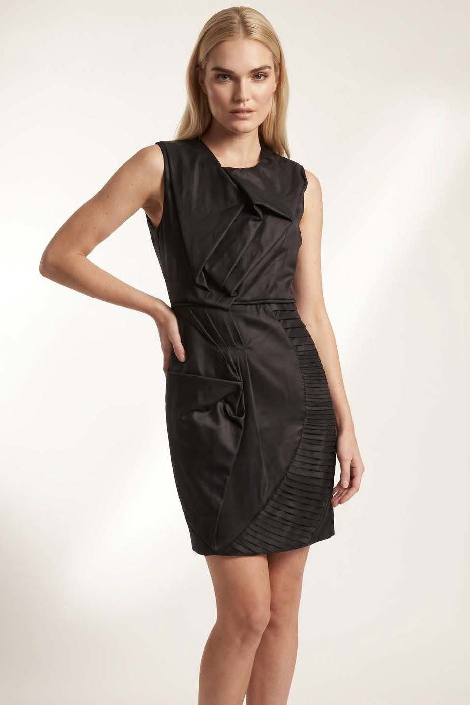 Taffeta Fitted Mini Dress