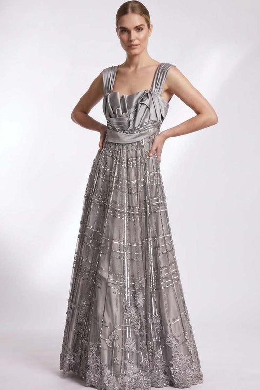 Sleeveless Satin Gown