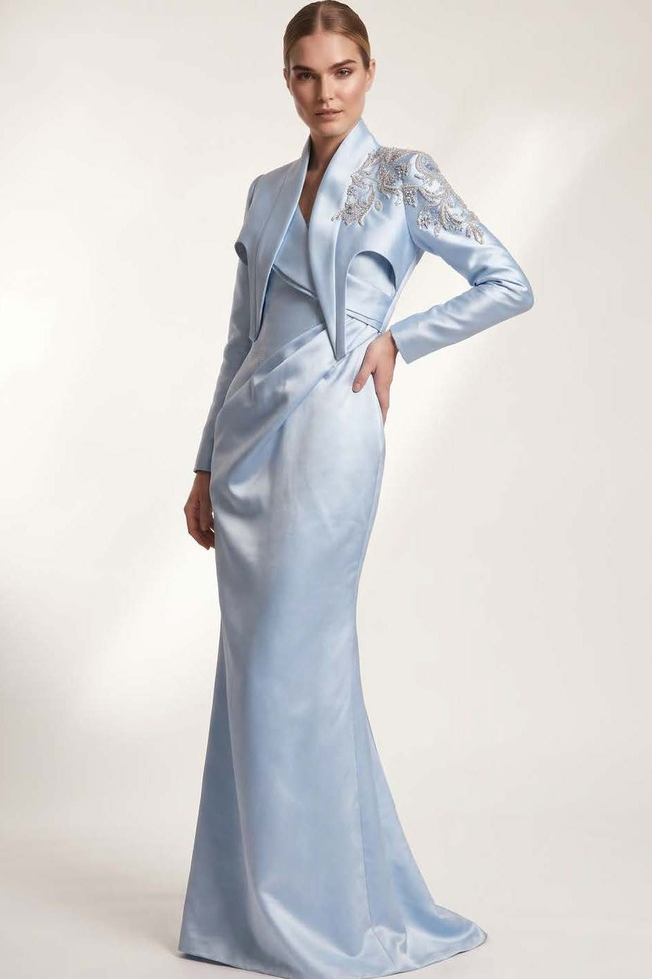 Satin Column Gown