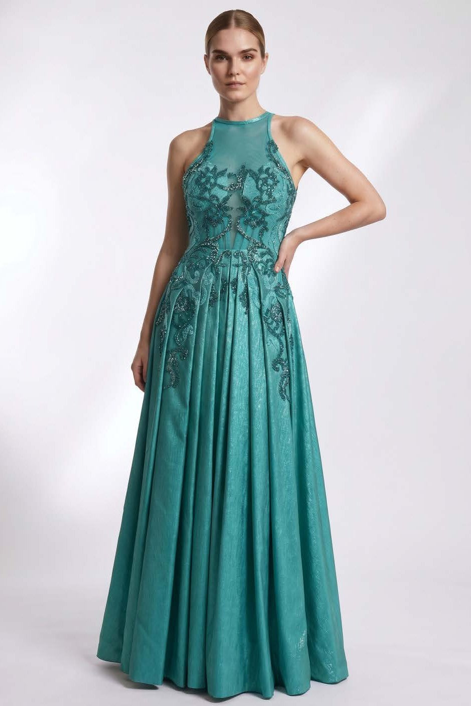 A-Line Beaded Gown