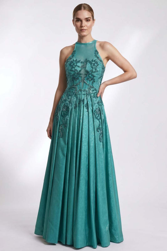 A-Line Beaded Gown