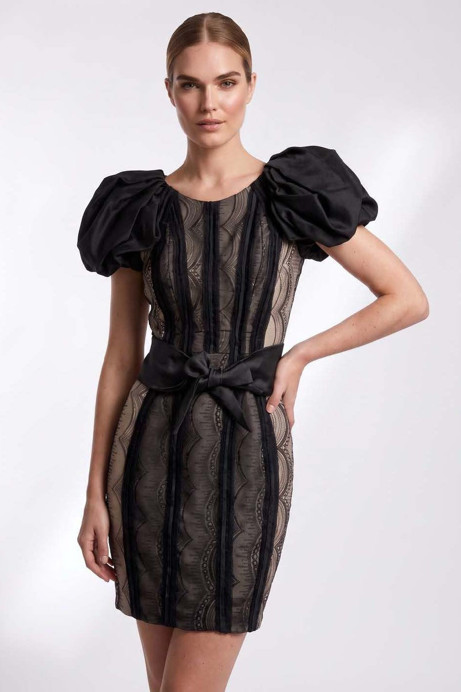 Puff Sleeve Mini Dress