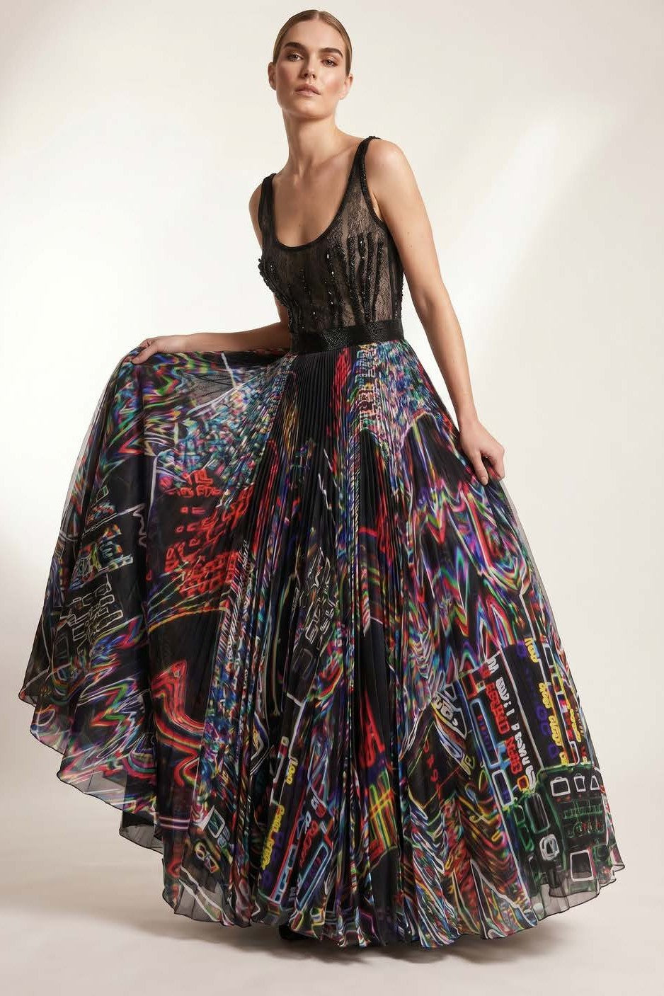 Scoop Neck Evening Gown