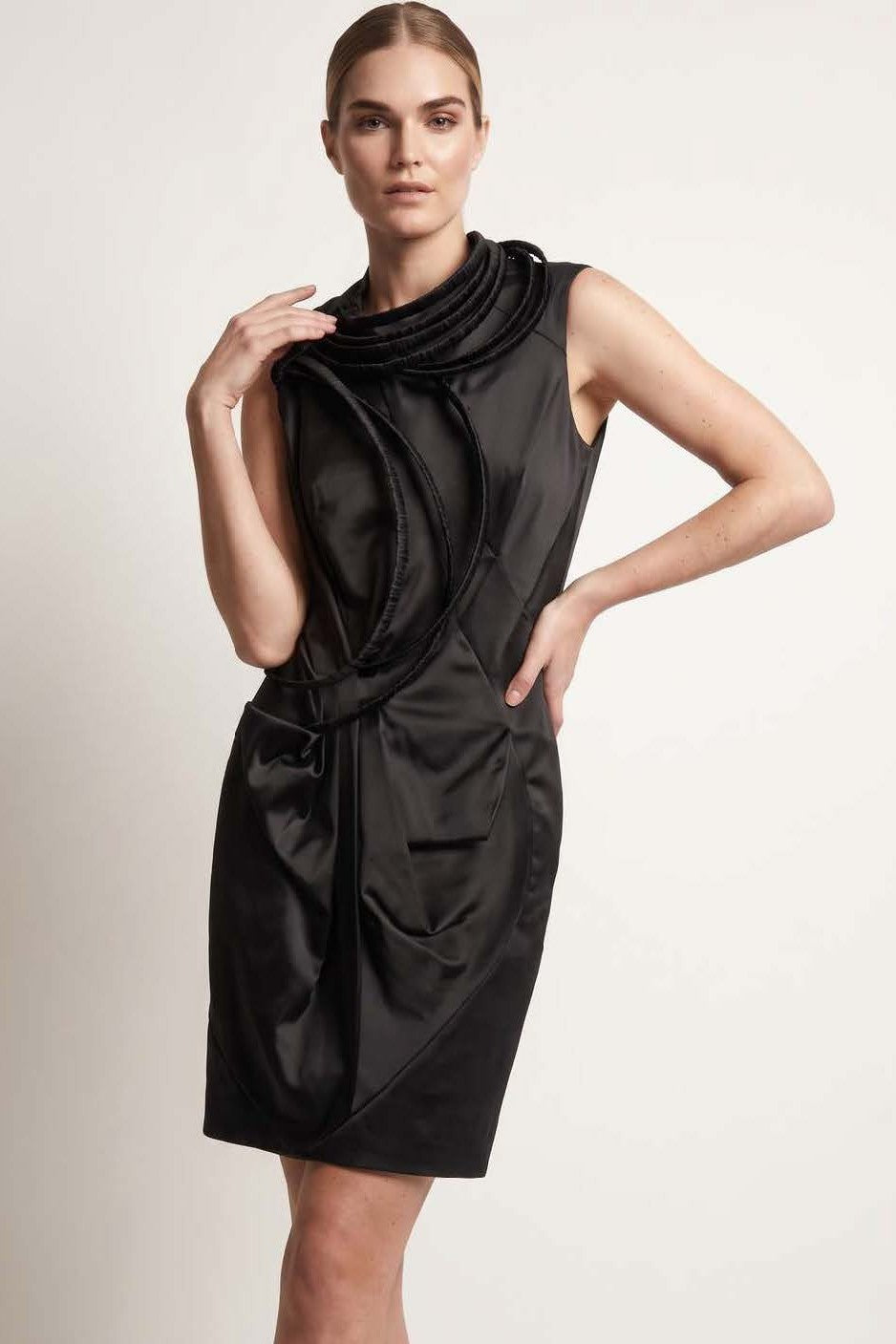 Satin Fitted Mini Dress