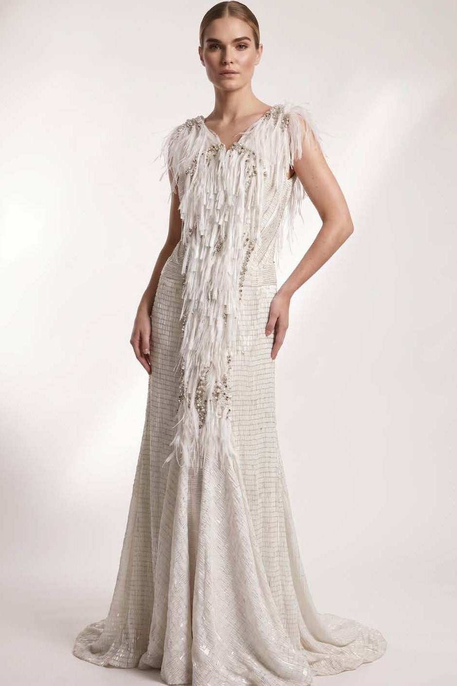 Beaded Trumpet Gown