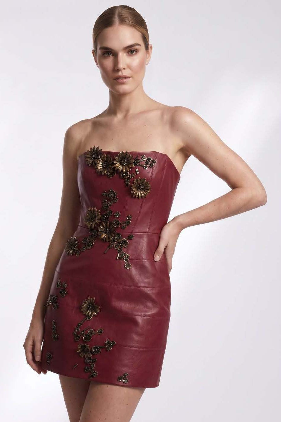 Strapless Leather Cocktail