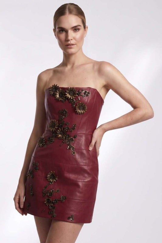 Strapless Leather Cocktail