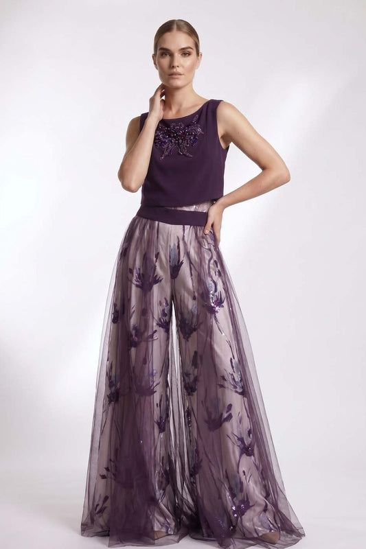 Embellished Top and Trousers