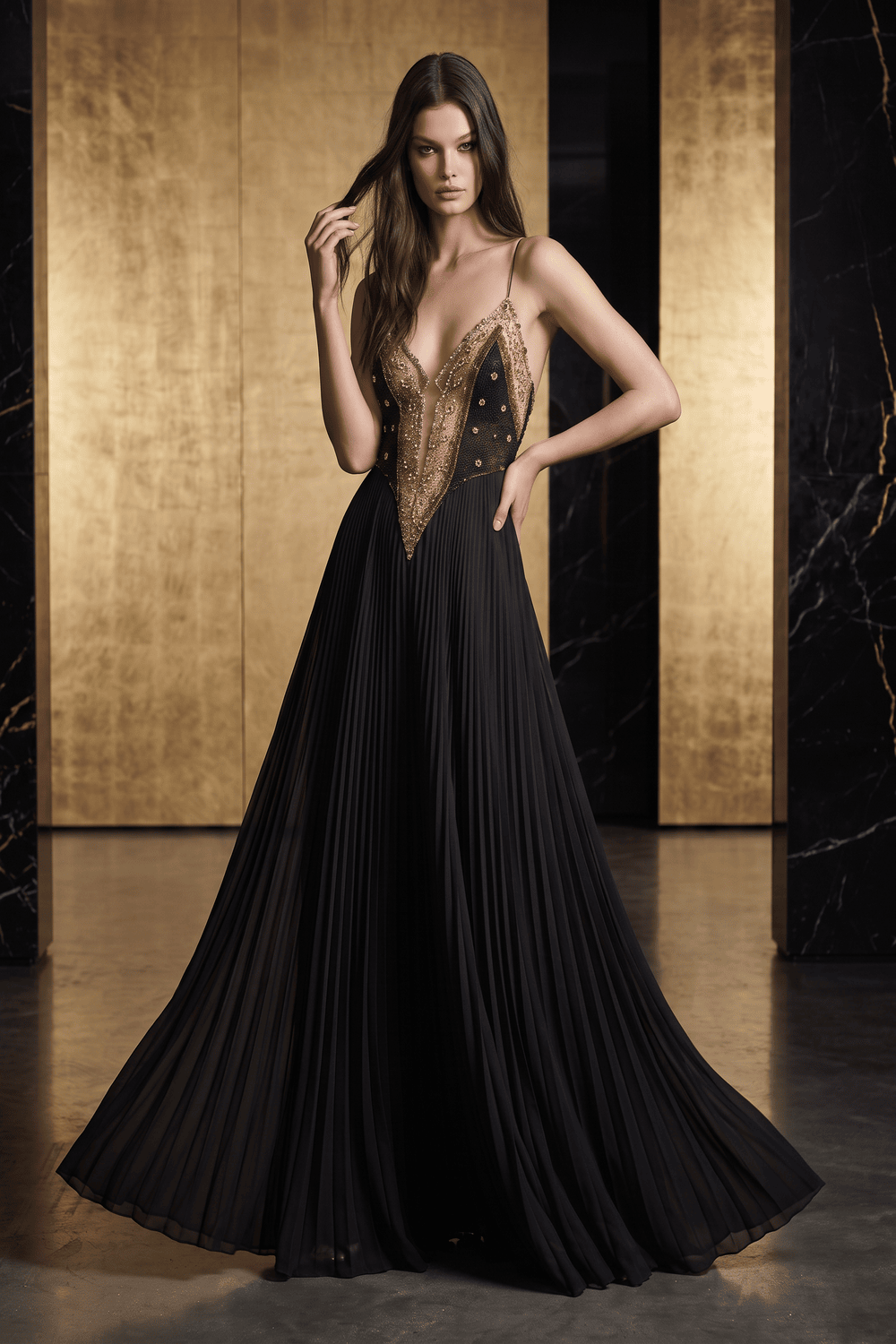 Vestido de noche sin mangas
