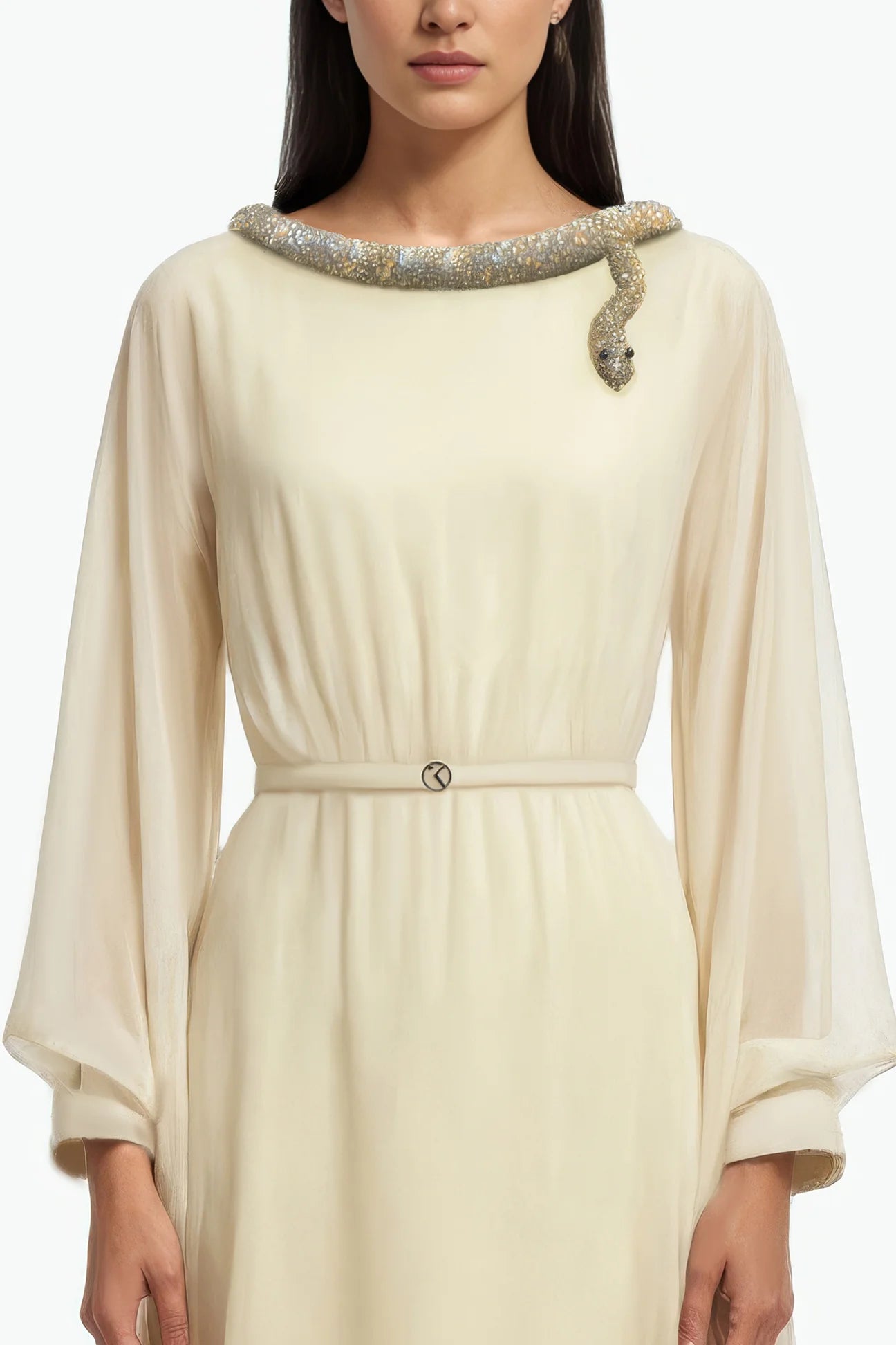 Long Sleeve Embellished Dress