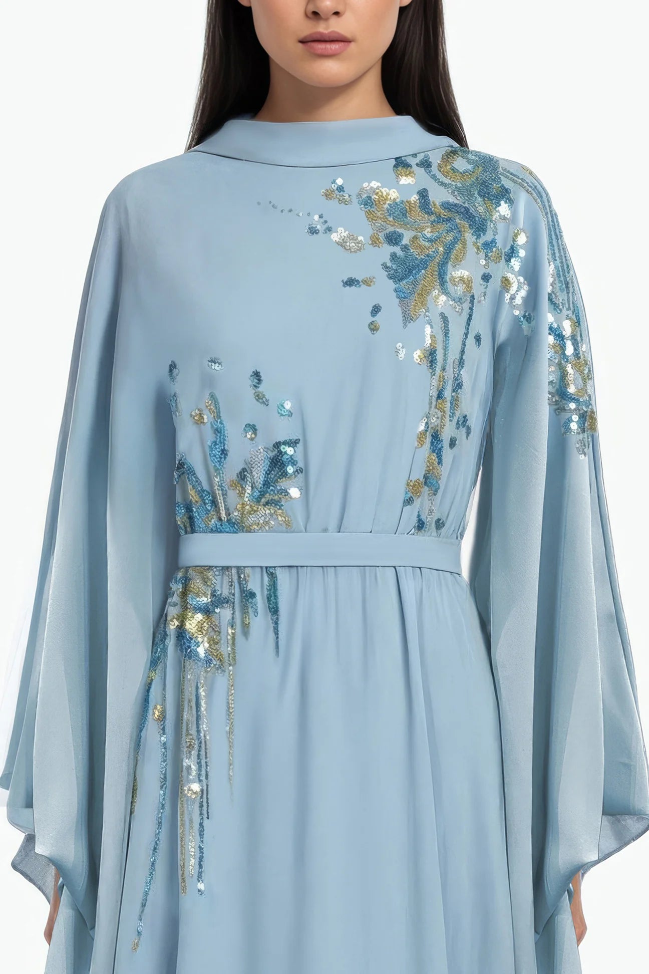 Long Sleeve Embroidered Kaftan