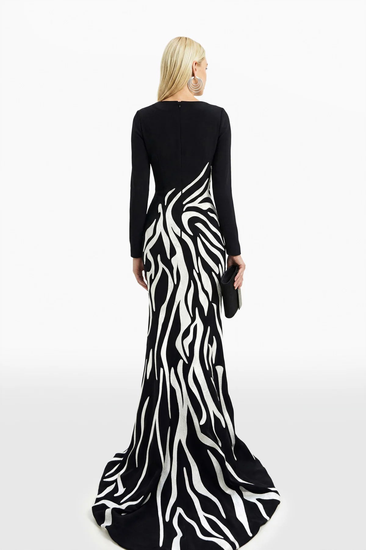 Crepe Zebra Pattern Dress