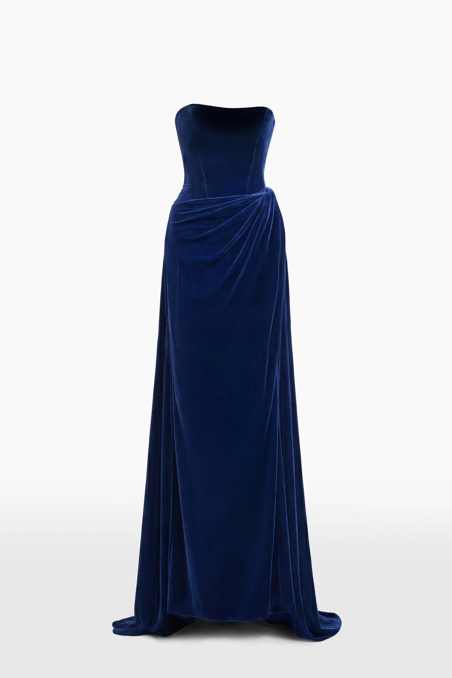 Velvet Draped Dress