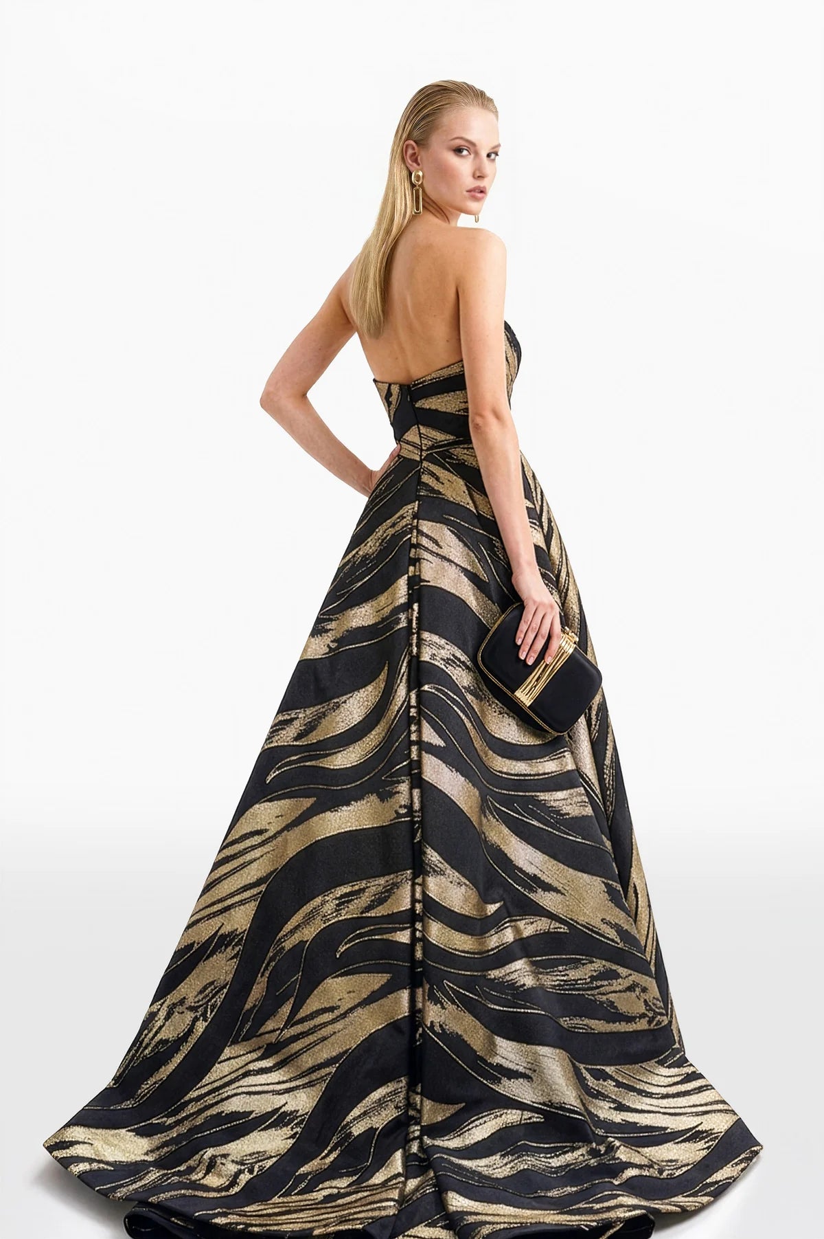 Brocade Strapless Dress