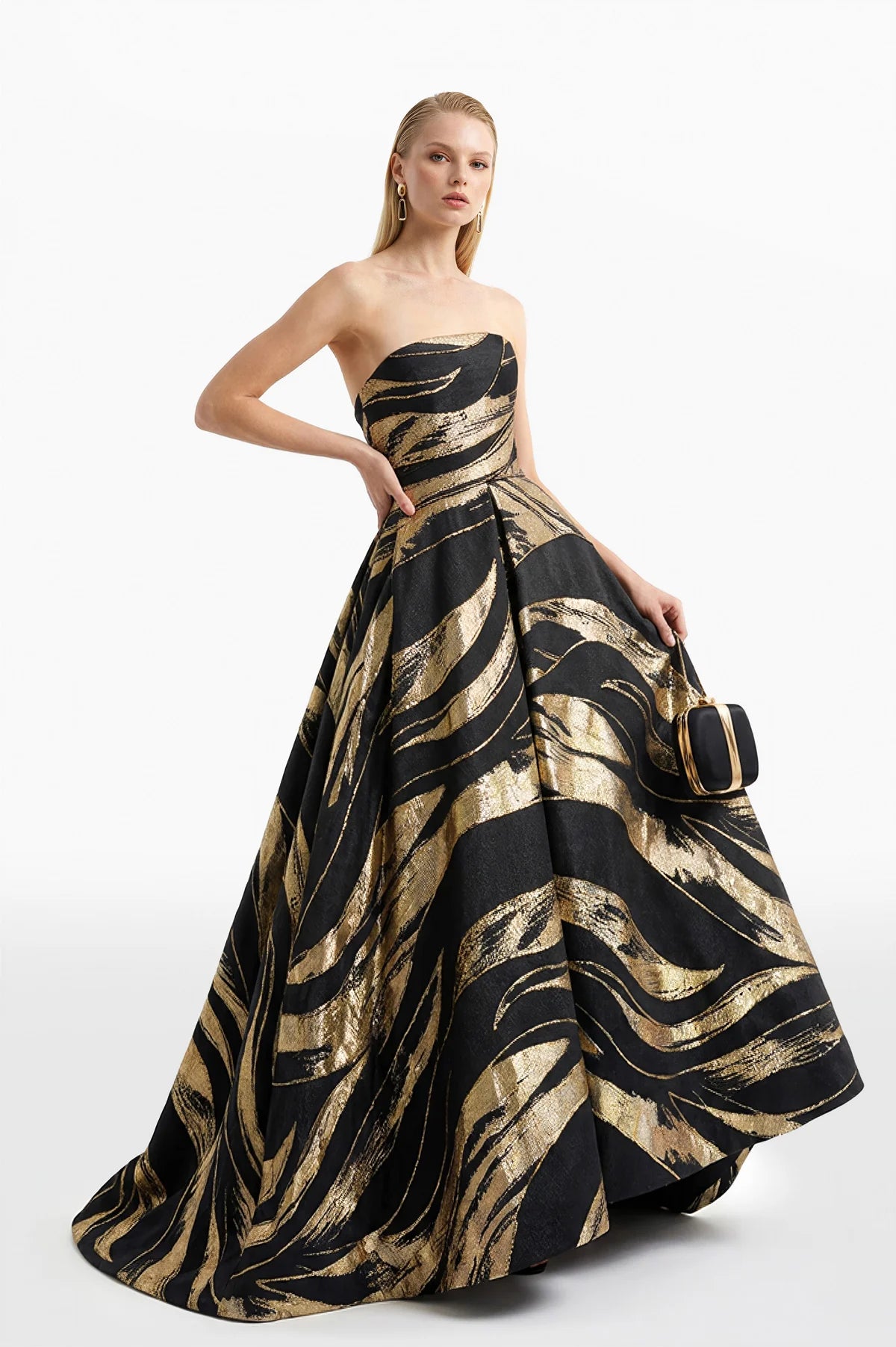 Brocade Strapless Dress