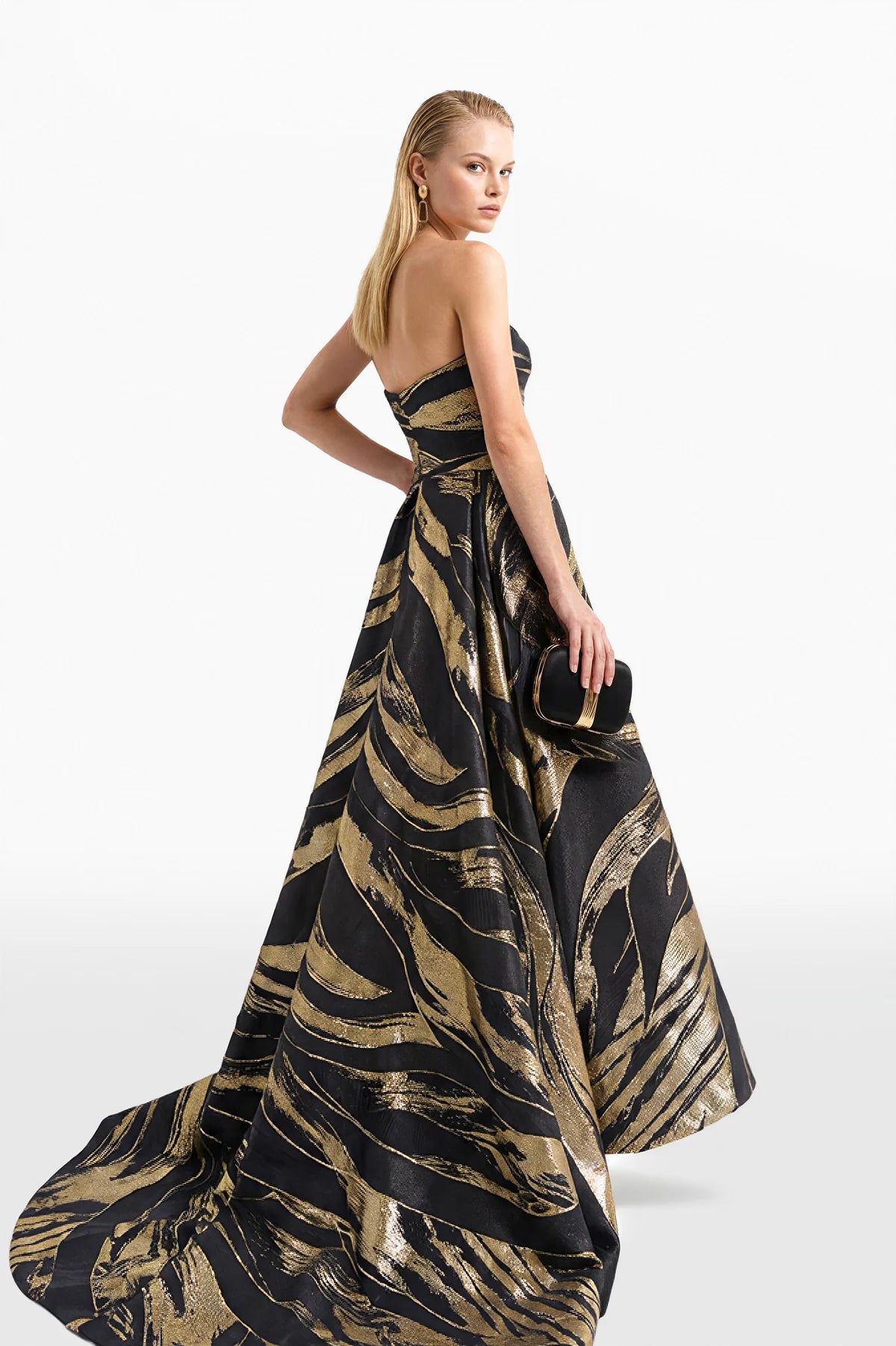 Brocade Strapless Dress