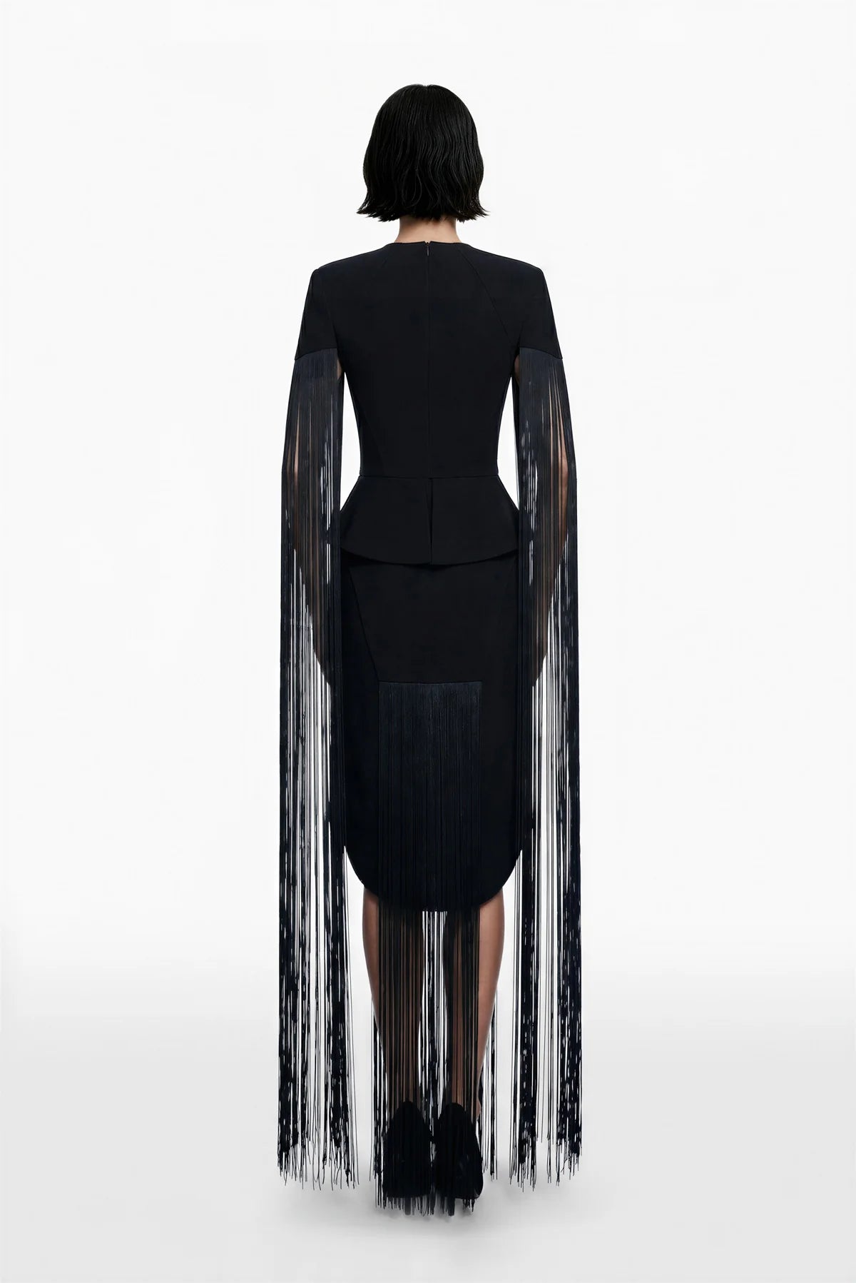Fringed Sleeve Dress