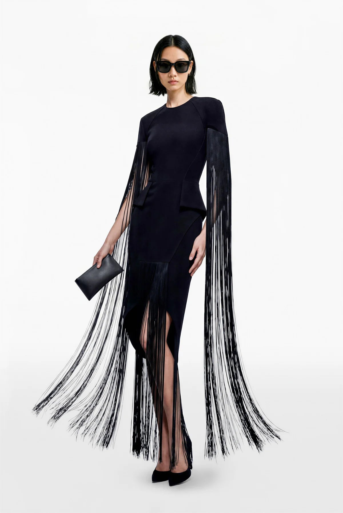 Fringed Sleeve Dress