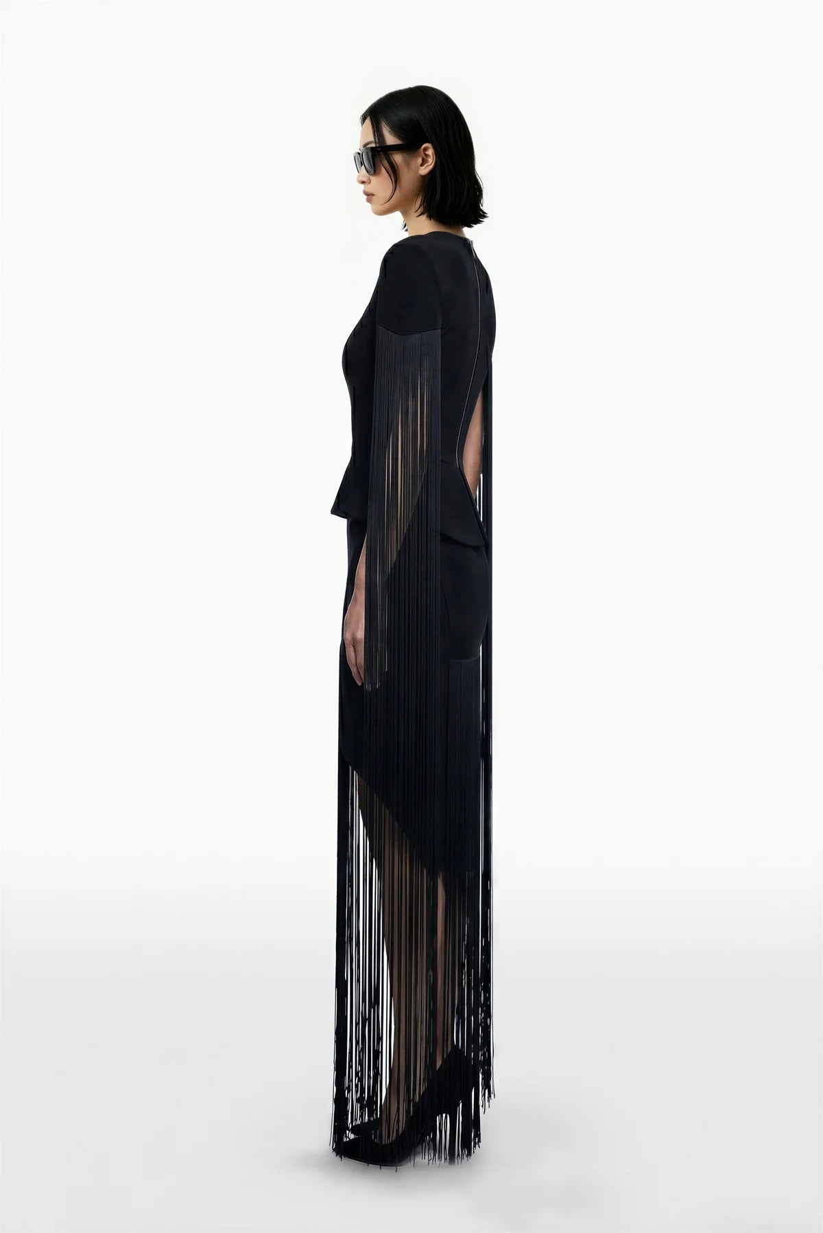 Fringed Sleeve Dress