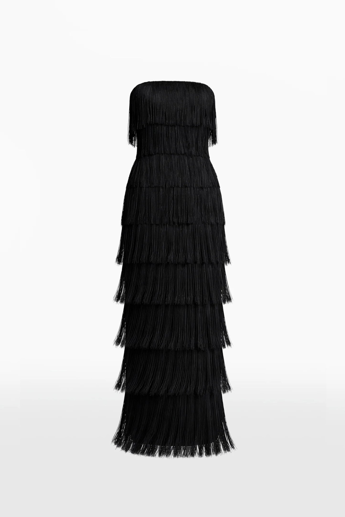 Fringed Strapless Dress
