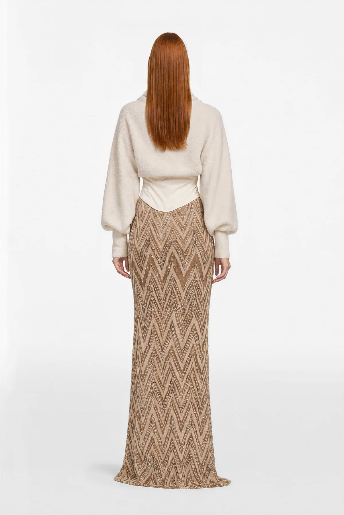 Knit Top and Embroidered Skirt Set