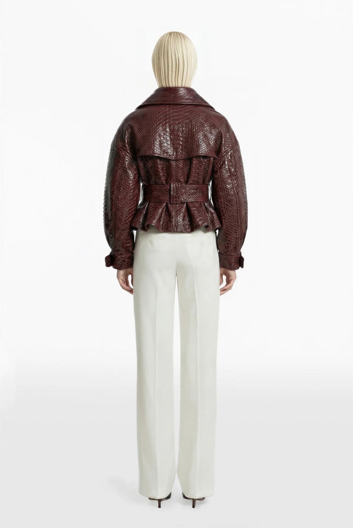Textured Jacket with Tailored Pants and Shirt Set