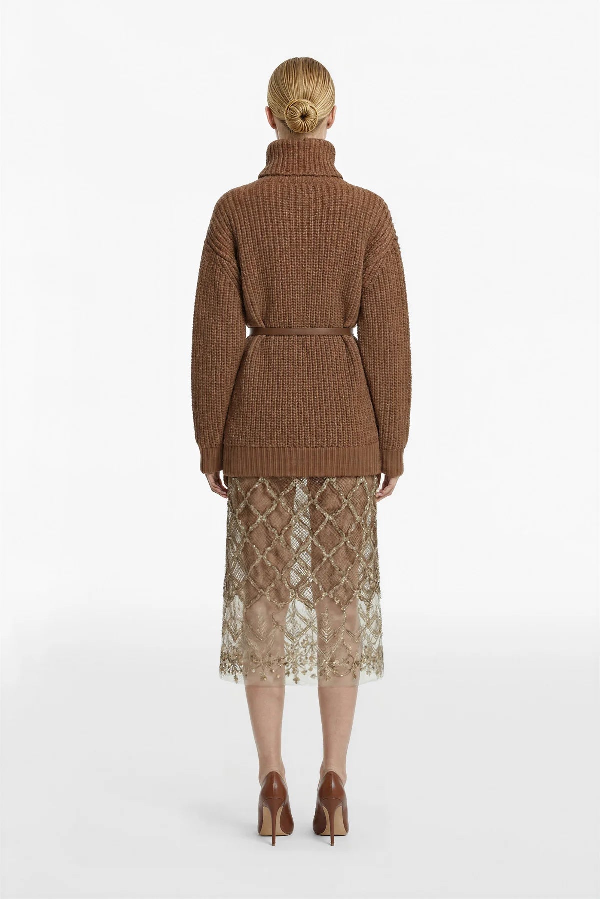 Knit Sweater and Embroidered Skirt Set