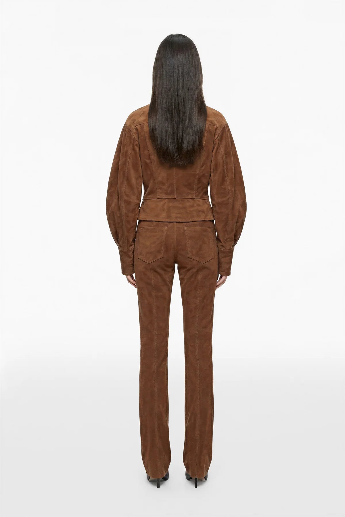 Suede Jacket and Pants Set
