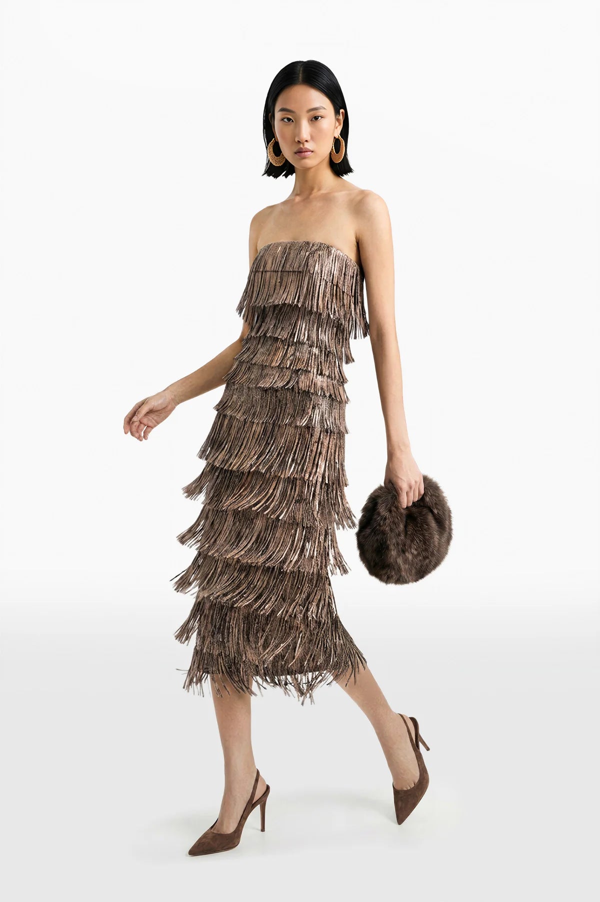 Fringed Leather Dress