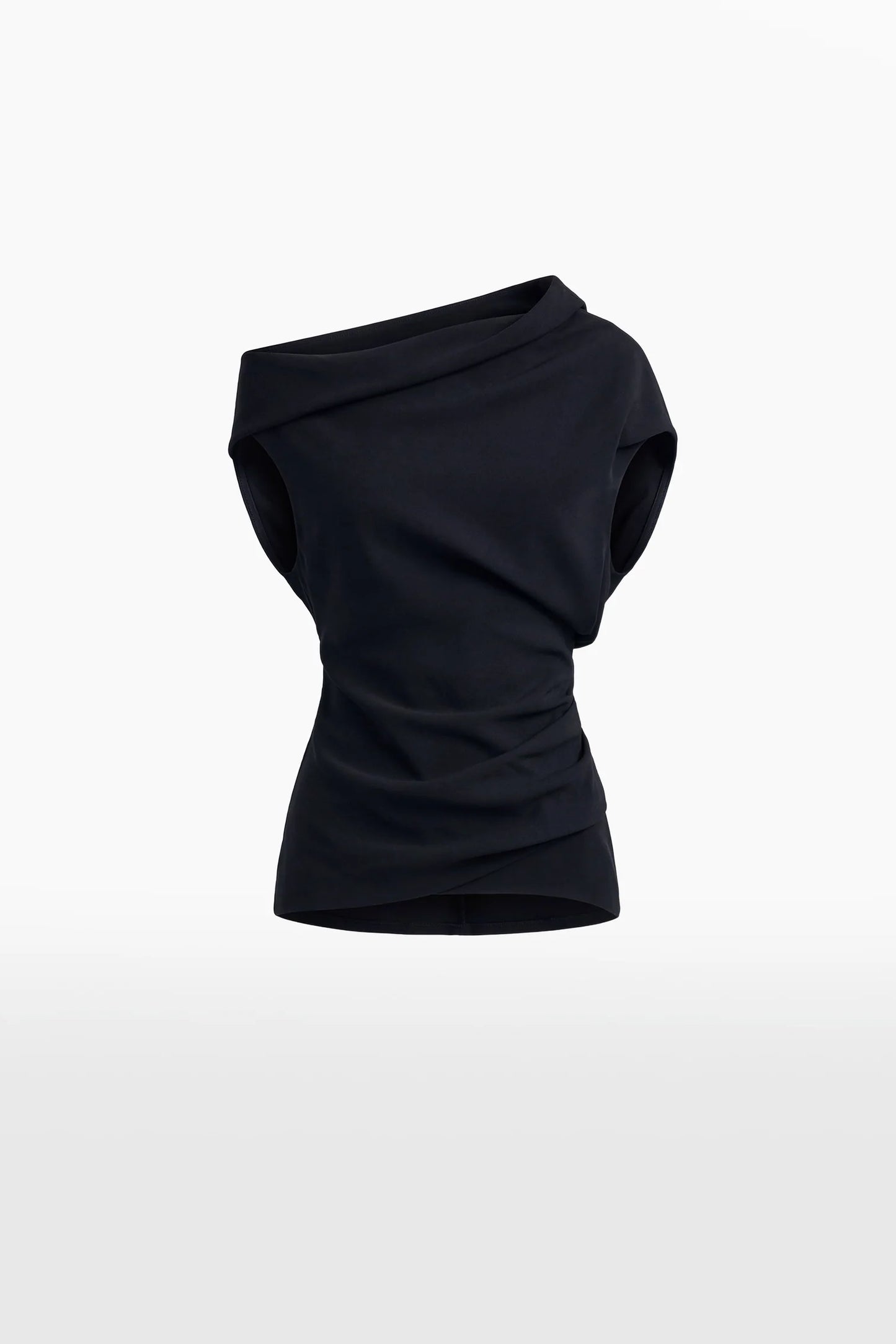 Draped Crepe Dress