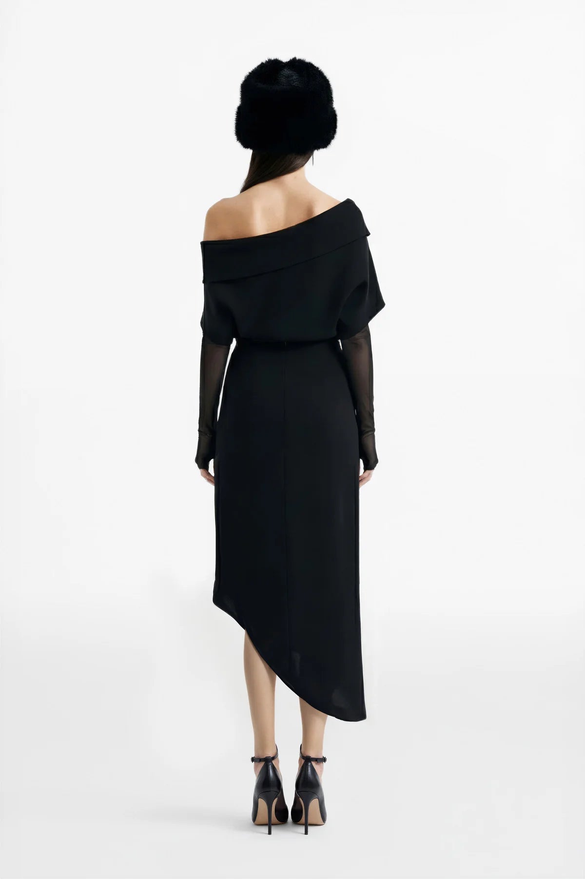 Draped Crepe Dress
