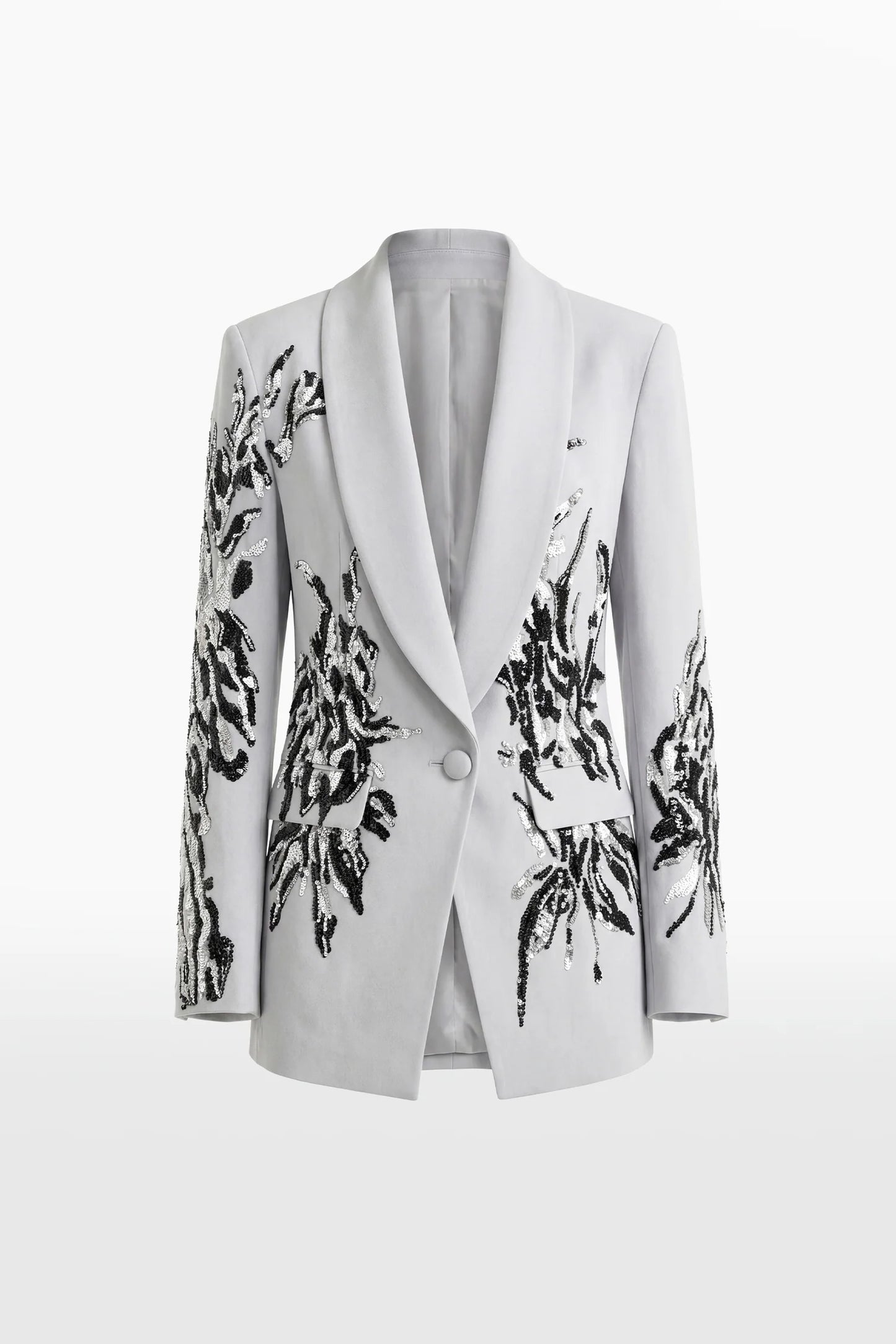 Embroidered Crepe Tailored Set