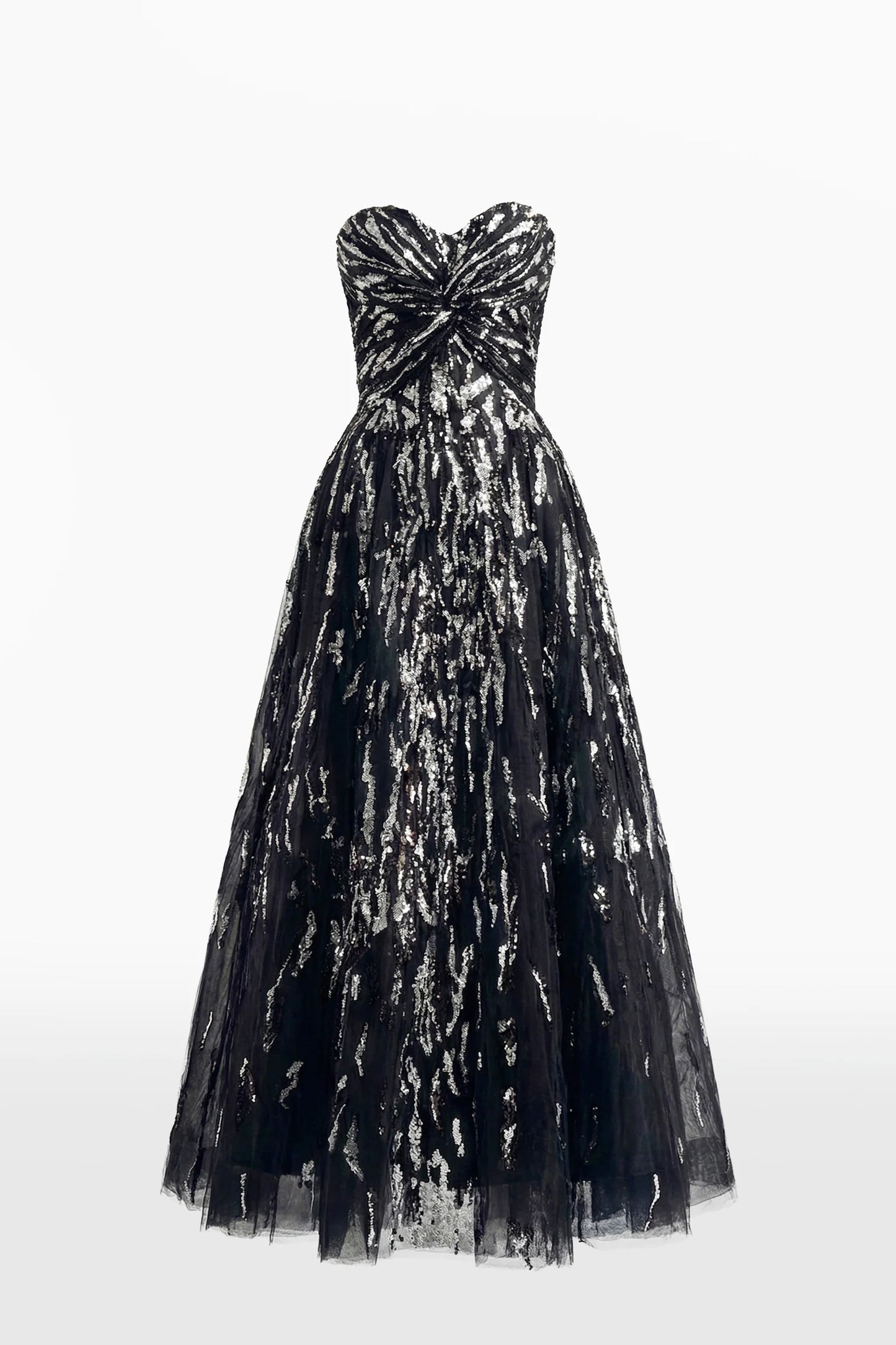 Strapless Midi Embroidered Dress