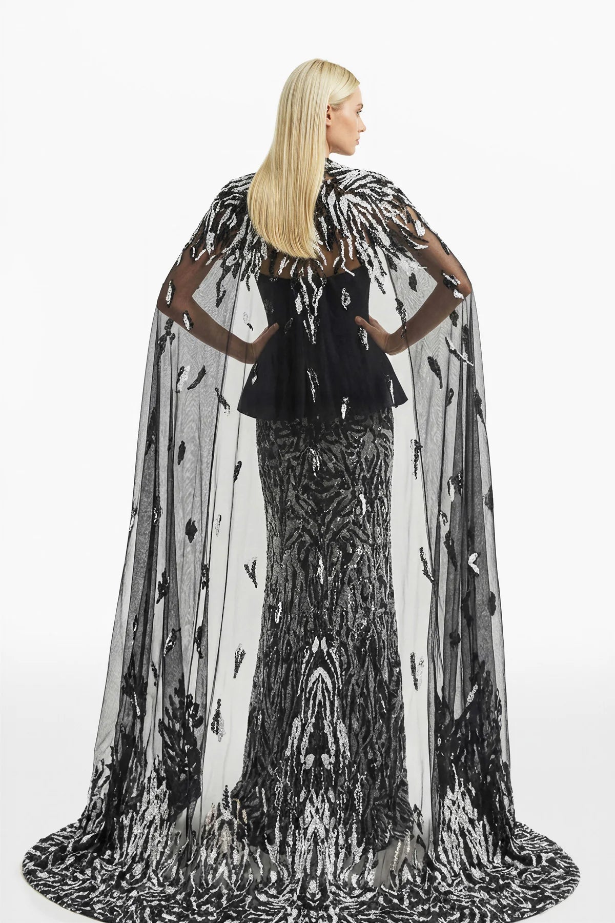 Embroidered Set with Velvet Top