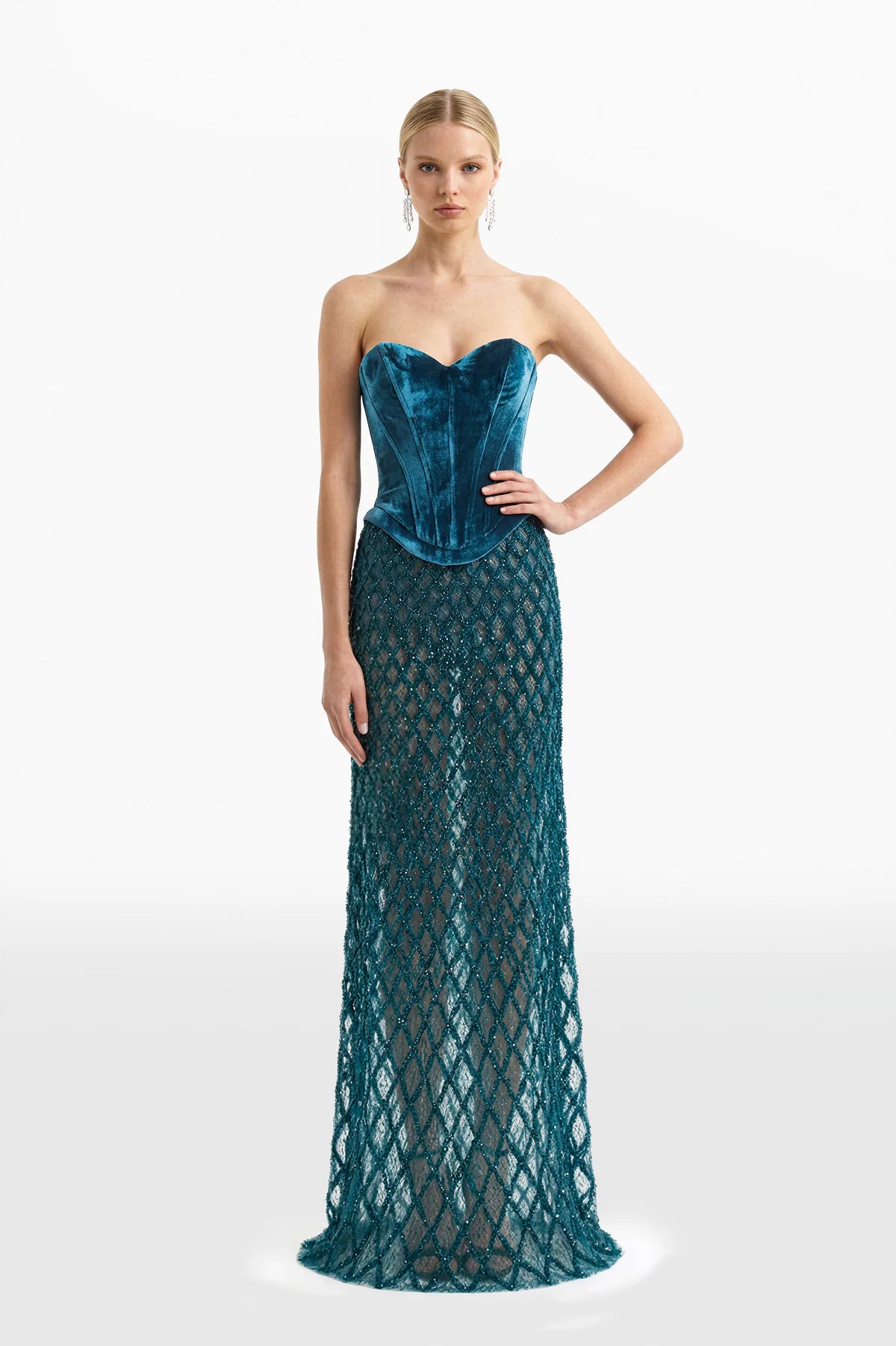 Velvet Embroidered Dress