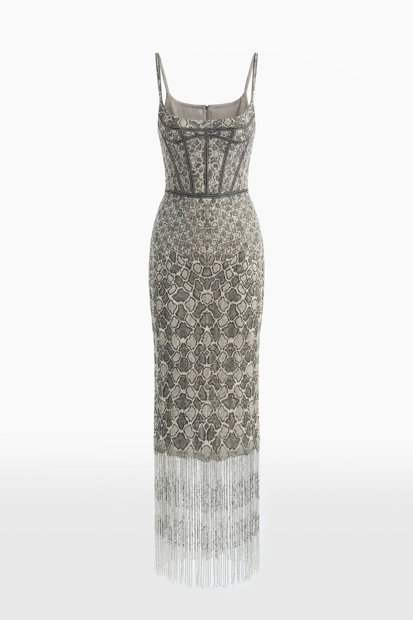 Snake-Inspired Embroidered Dress