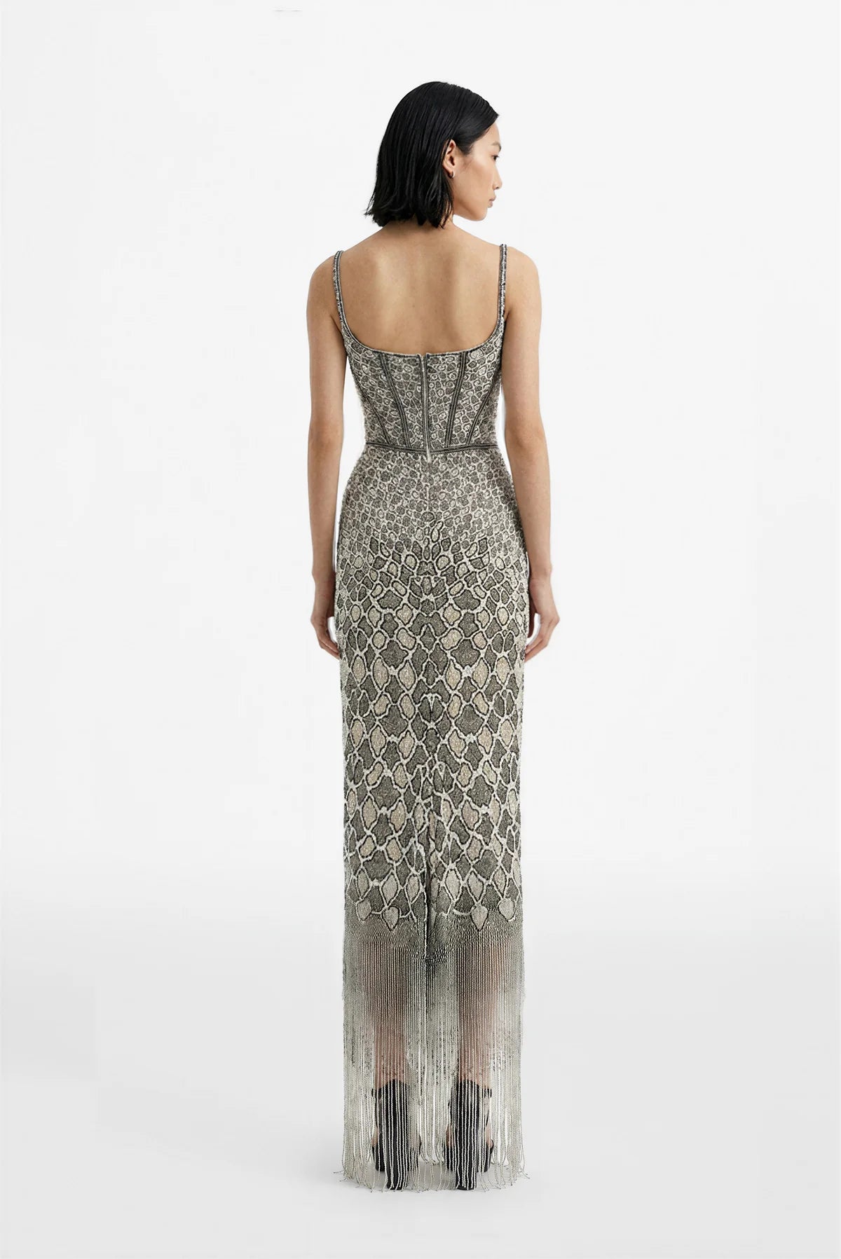 Snake-Inspired Embroidered Dress