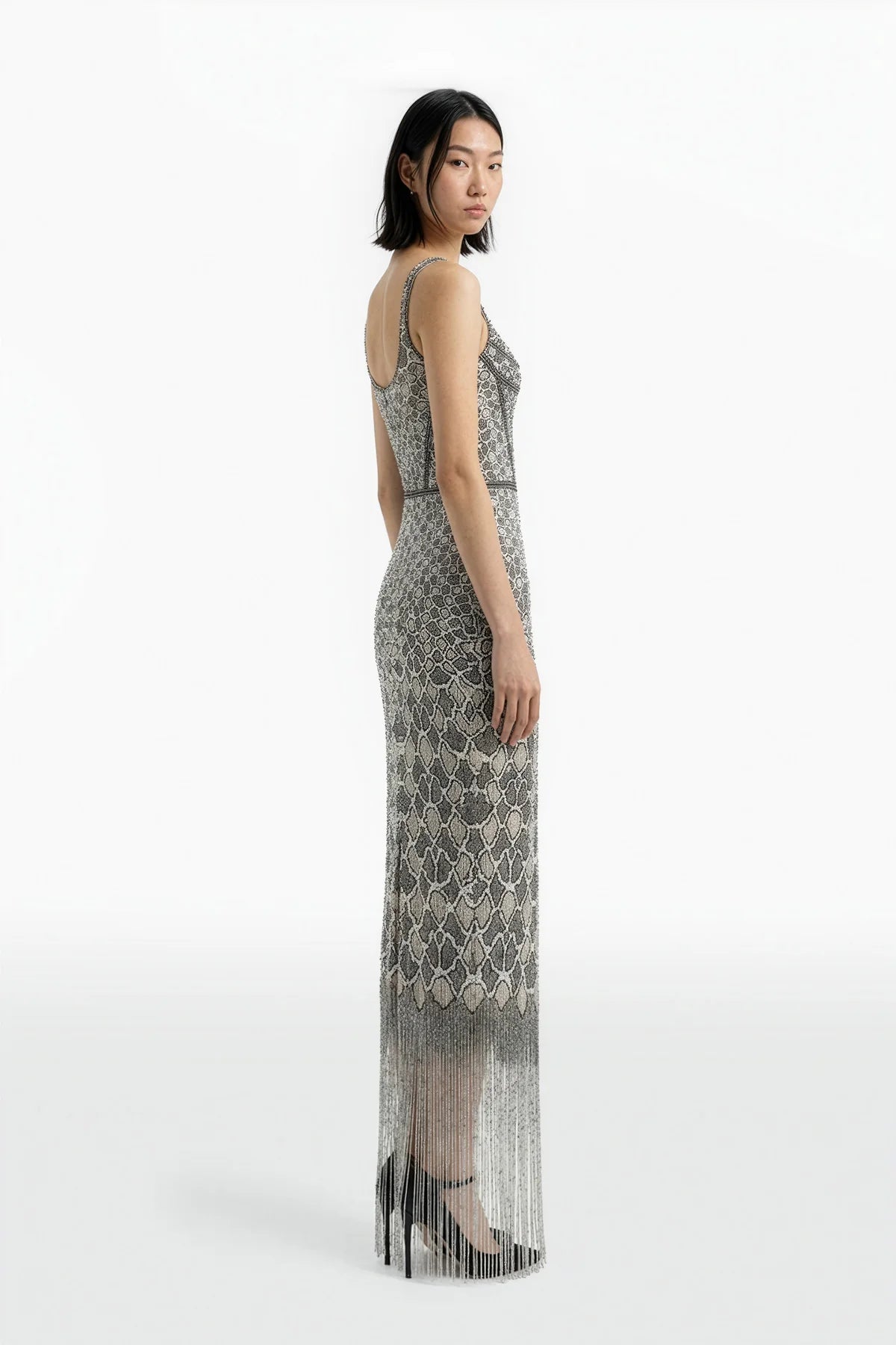 Snake-Inspired Embroidered Dress