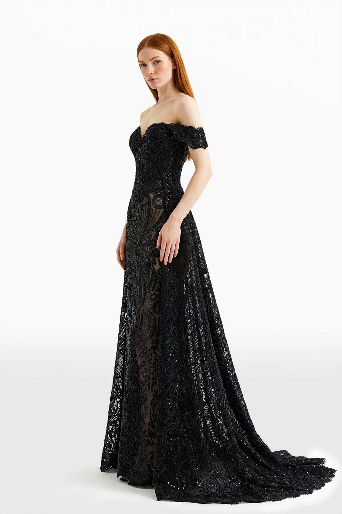 Sequined Thread Lace Dress