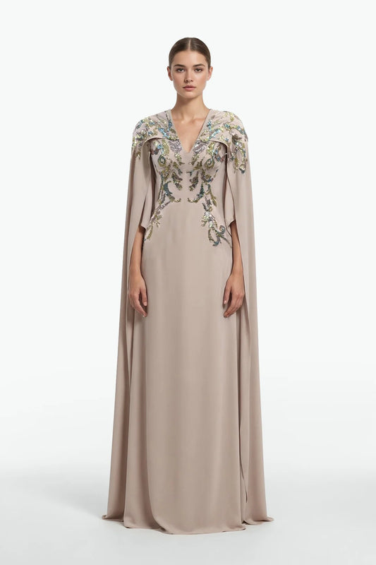 Caped Embellished Abaya