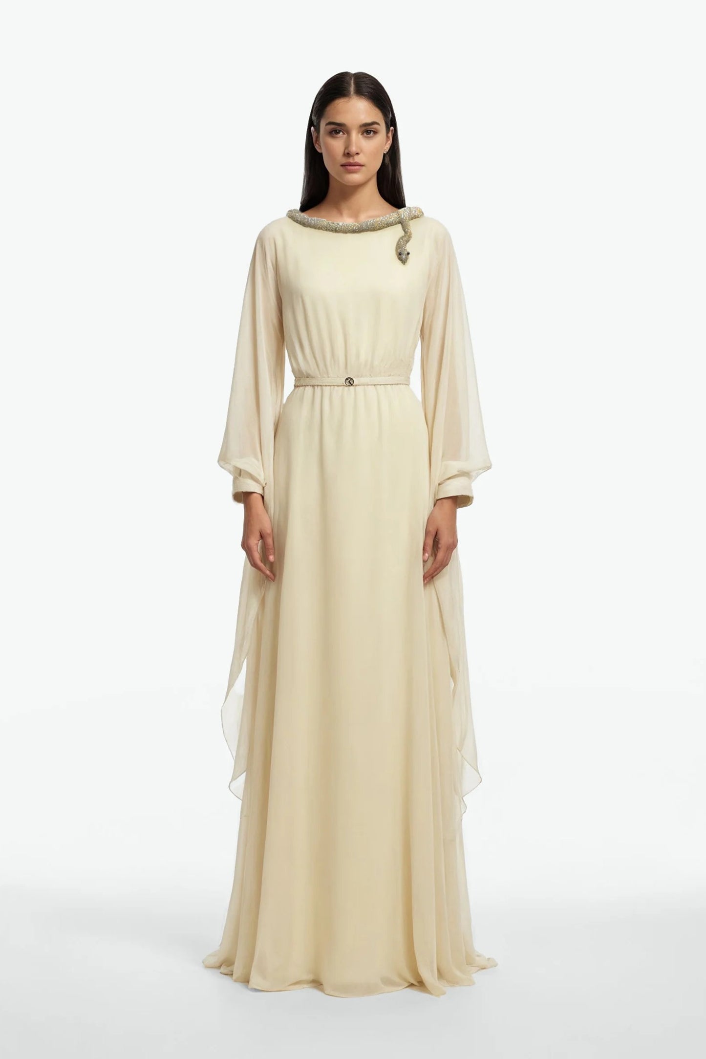 Long Sleeve Embellished Dress