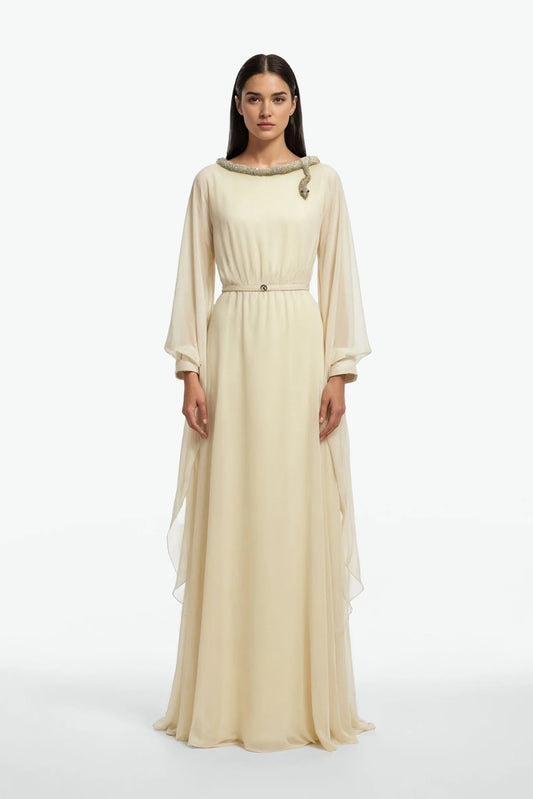 Long Sleeve Embellished Dress