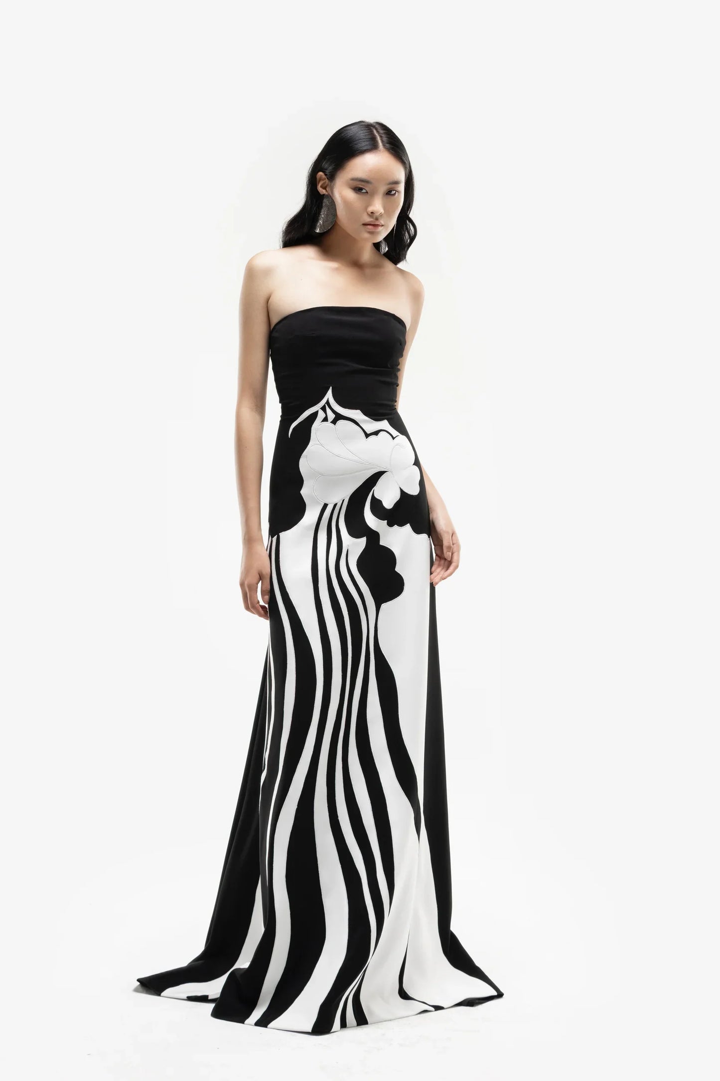 Strapless Embroidered Dress