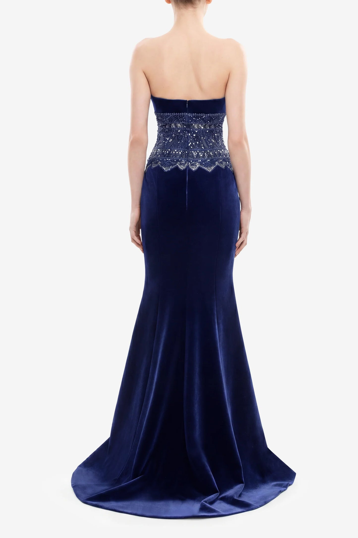 Strapless Embroidered Dress