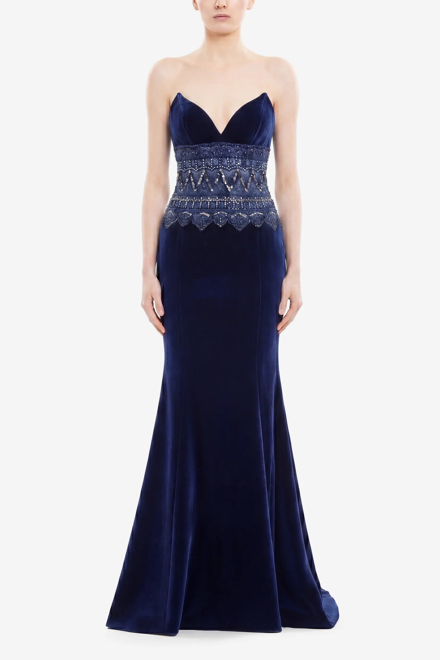 Strapless Embroidered Dress