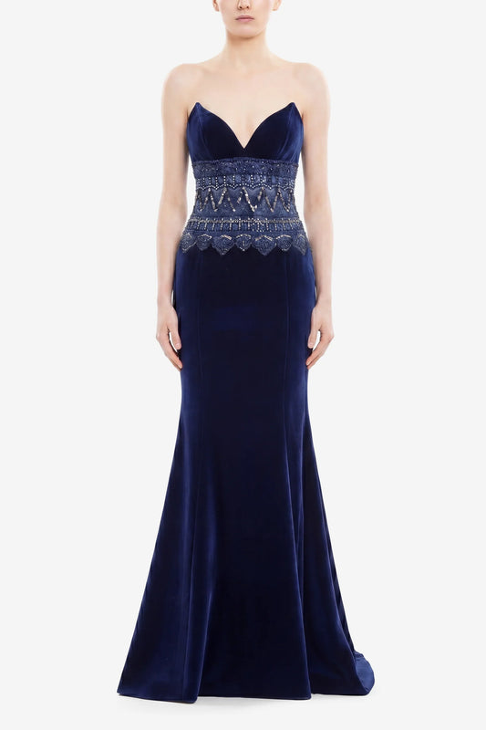 Strapless Embroidered Dress