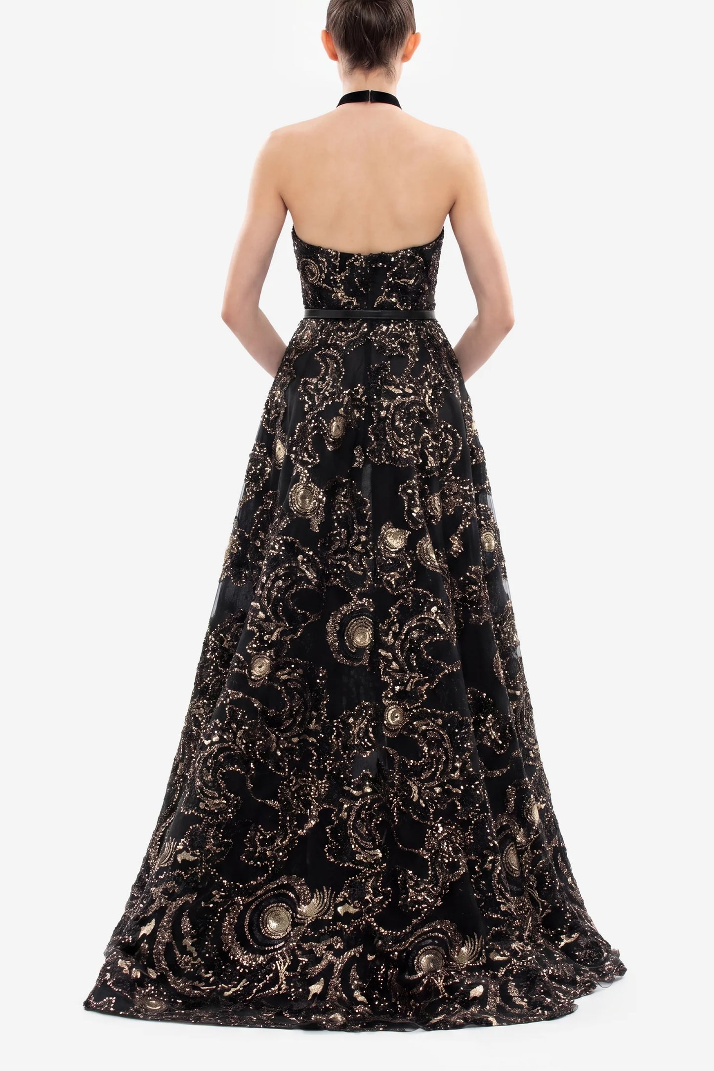 Sleeveless Embroidered Long Dress