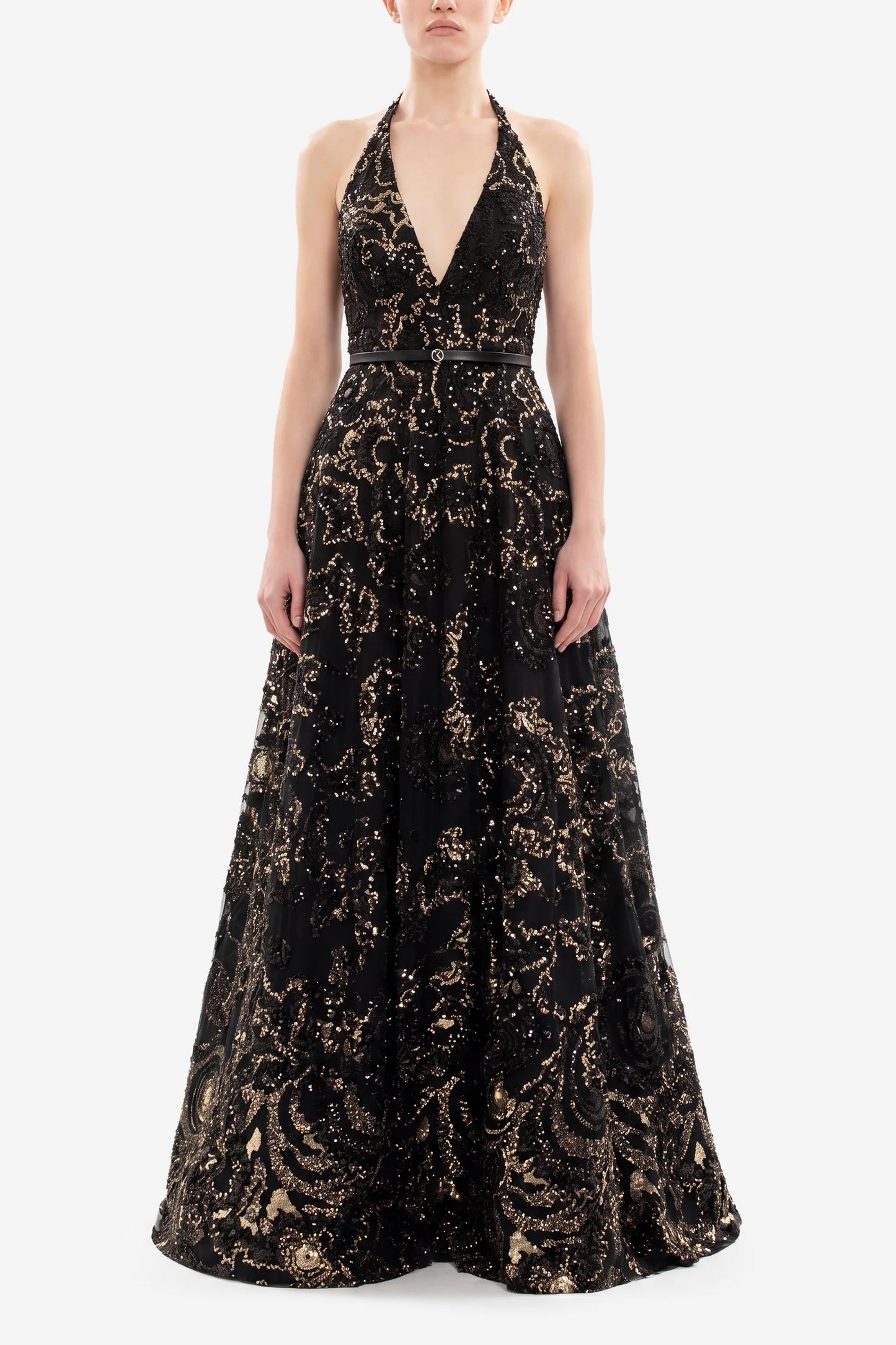 Sleeveless Embroidered Long Dress