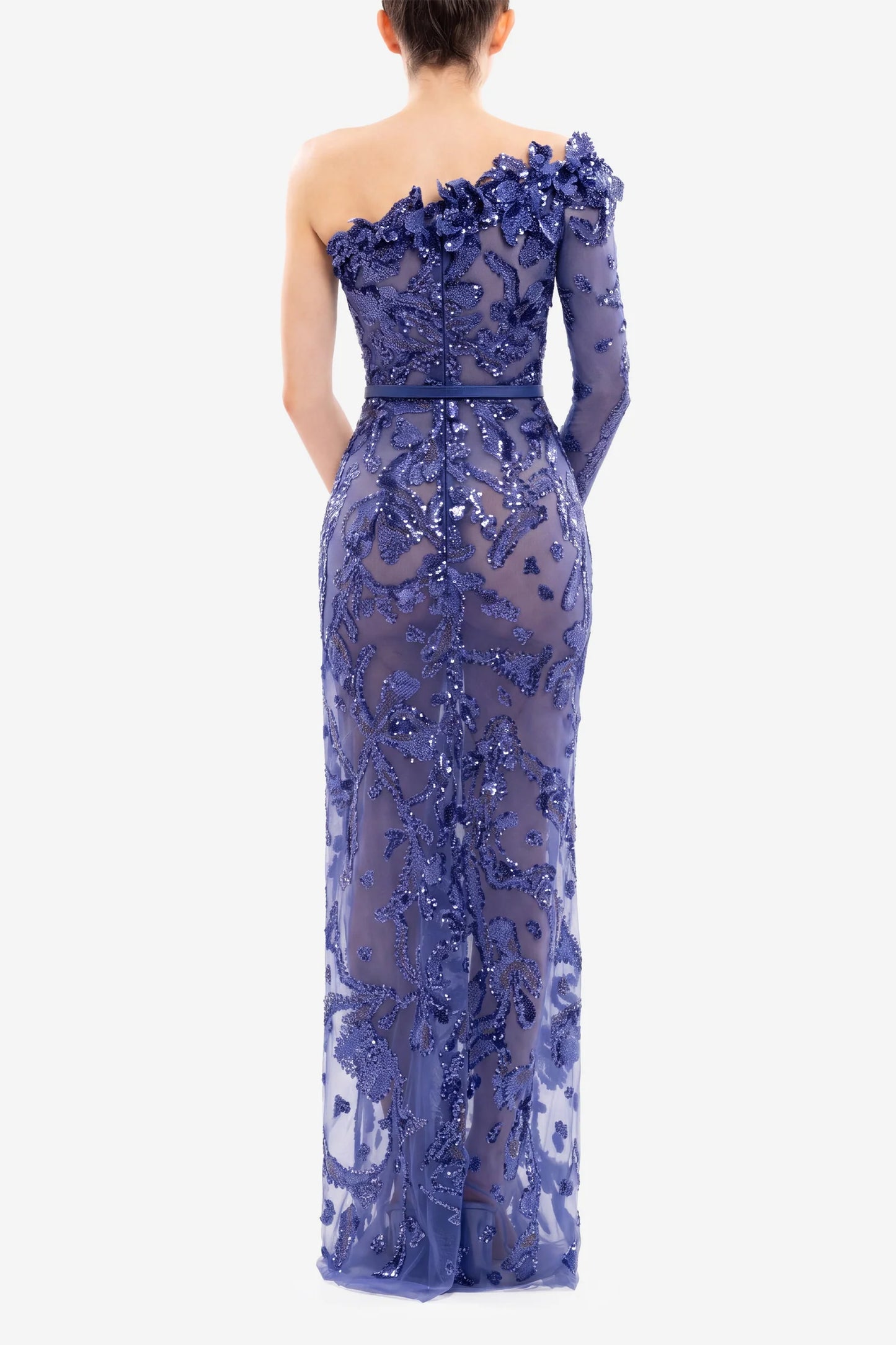 One-Shoulder Embroidered Dress
